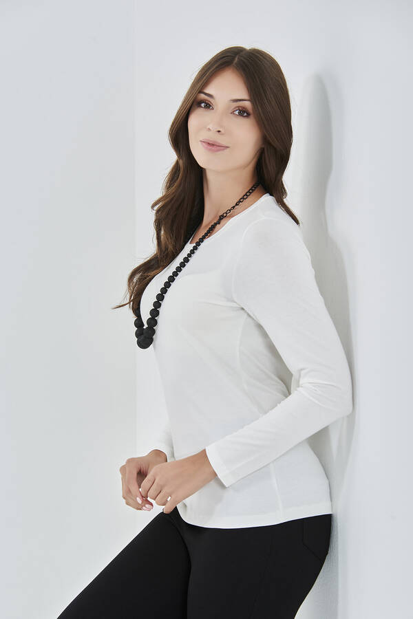 10074 BİSİKLET YAKA UZUN KOL BODY - 2