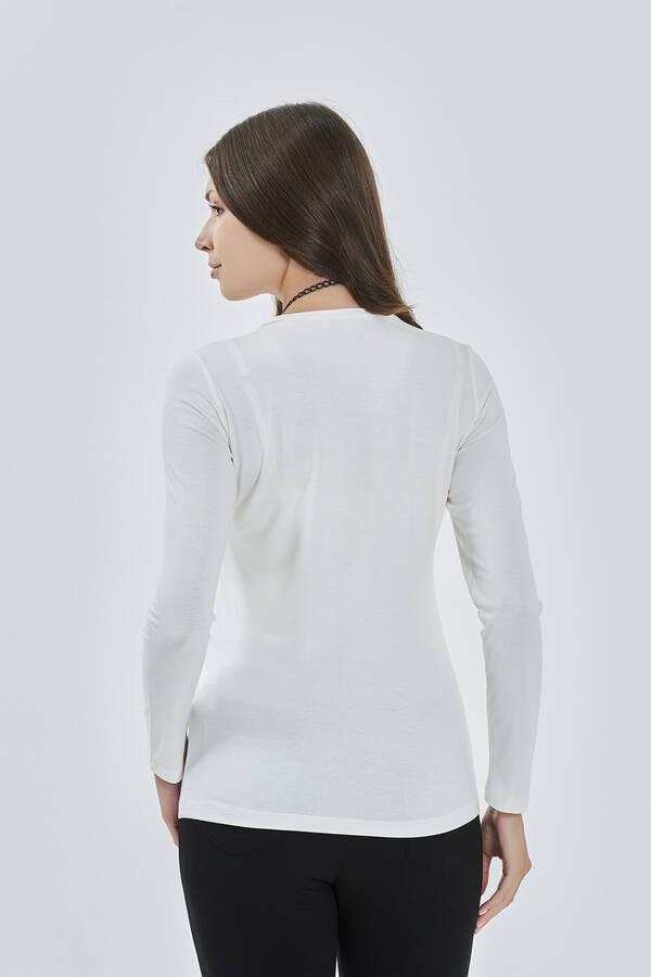 10074 BİSİKLET YAKA UZUN KOL BODY - 3