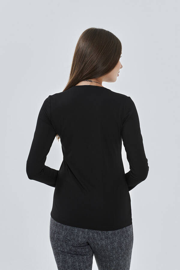 10074 BİSİKLET YAKA UZUN KOL BODY - 2