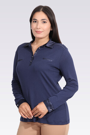 10664 SATEN GARNİLİ ŞIK ÖRME BLUZ - 5