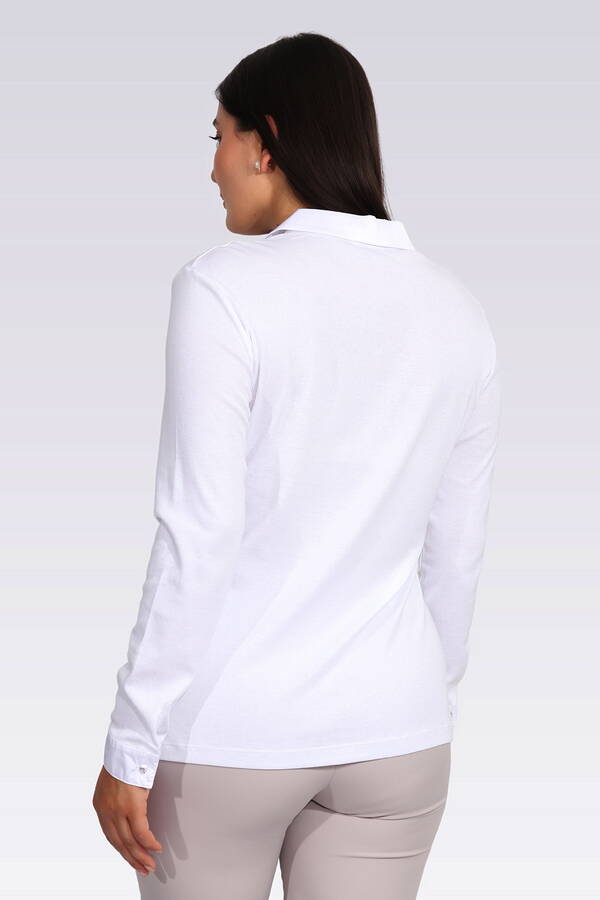 10664 SATEN GARNİLİ ŞIK ÖRME BLUZ