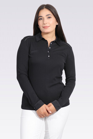 10664 SATEN GARNİLİ ŞIK ÖRME BLUZ