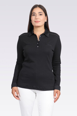 10664 SATEN GARNİLİ ŞIK ÖRME BLUZ - 4