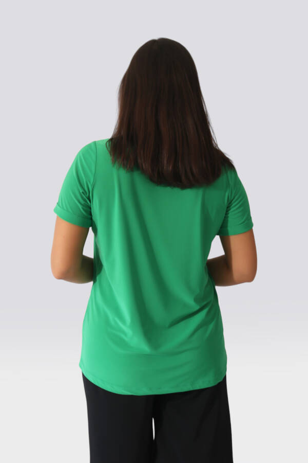 10714 PİLE DETAYLI RAHAT KESİM ÖRME BLUZ