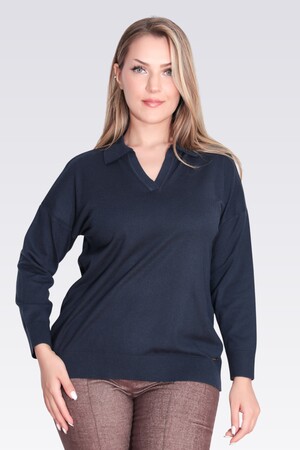 TOLGA SARAÇOĞLU - 10734 POLO YAKA RAHAT KESİM YUMUŞAK TUŞELİ TRİKO