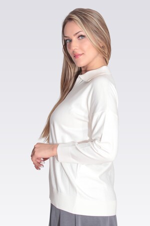 10734 POLO YAKA RAHAT KESİM YUMUŞAK TUŞELİ TRİKO - Thumbnail