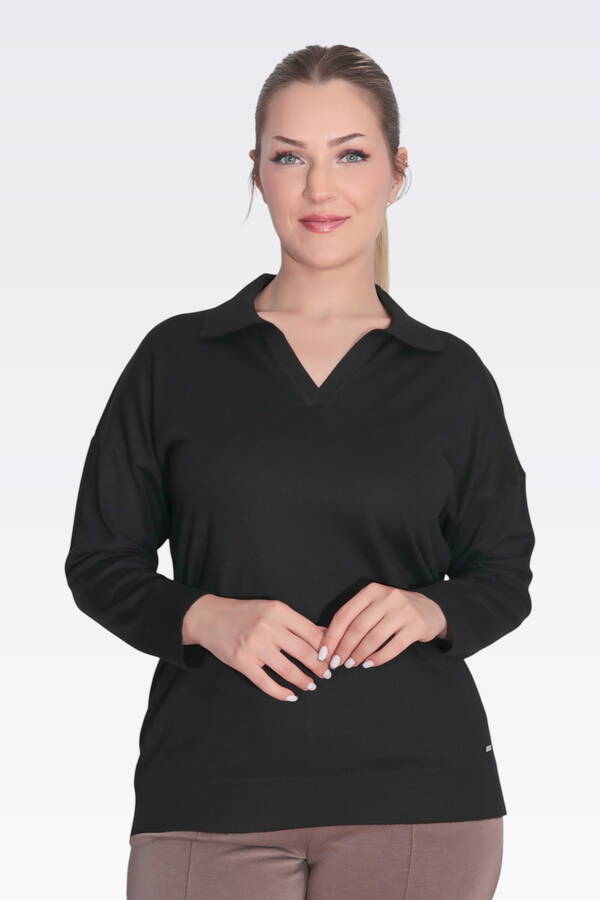 TOLGA SARAÇOĞLU - 10734 POLO YAKA RAHAT KESİM YUMUŞAK TUŞELİ TRİKO