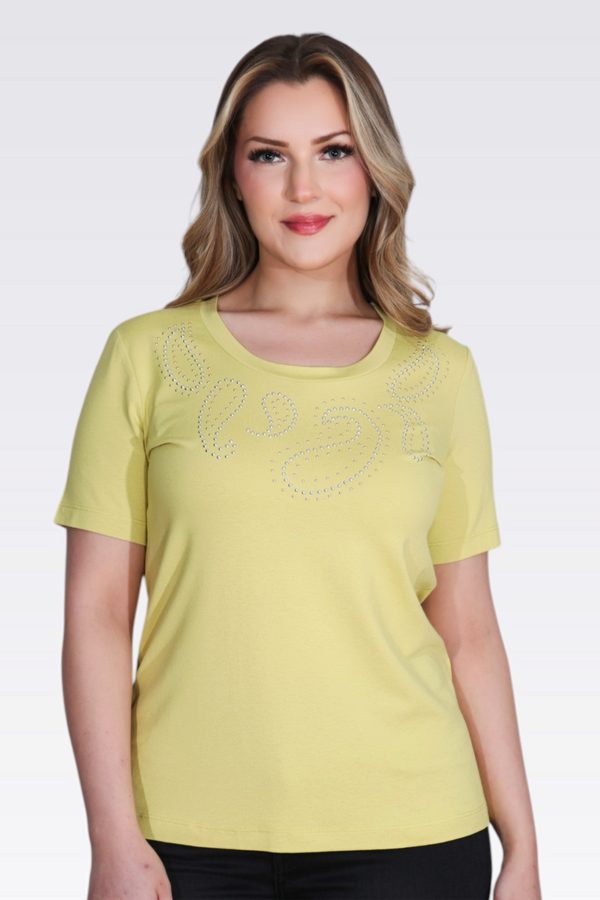 TOLGA SARAÇOĞLU - 10741 TAŞ BASKILI ÖRME BLUZ