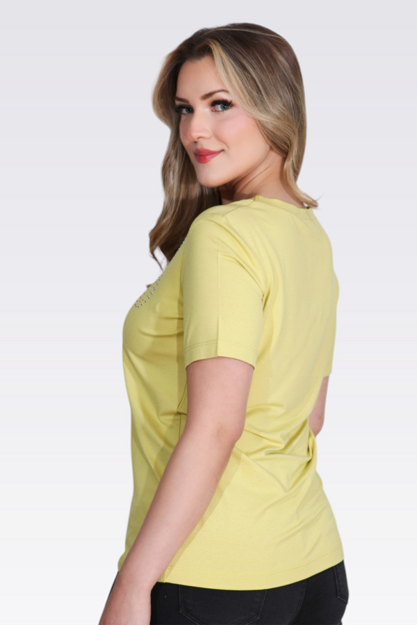 10741 TAŞ BASKILI ÖRME BLUZ