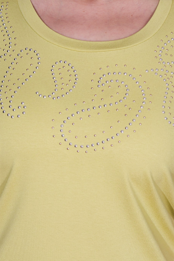 10741 TAŞ BASKILI ÖRME BLUZ