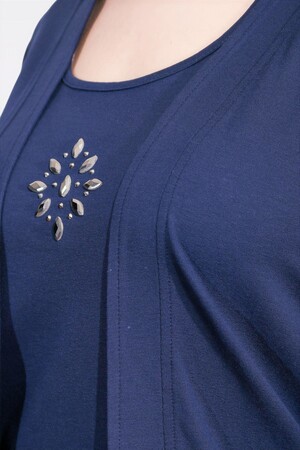 10743 TAŞ DETAYLI ÖRME İKİLİ TAKIM - Thumbnail