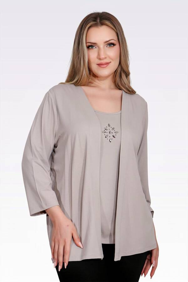 TOLGA SARAÇOĞLU - 10743 TAŞ DETAYLI ÖRME İKİLİ TAKIM