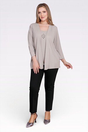 10743 TAŞ DETAYLI ÖRME İKİLİ TAKIM - Thumbnail