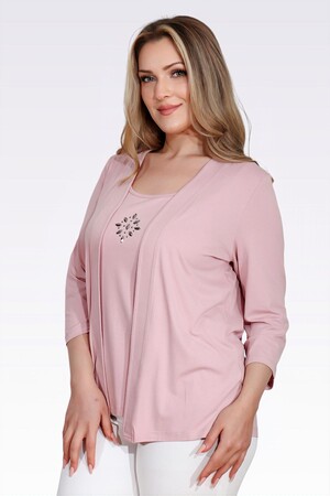 10743 TAŞ DETAYLI ÖRME İKİLİ TAKIM - Thumbnail