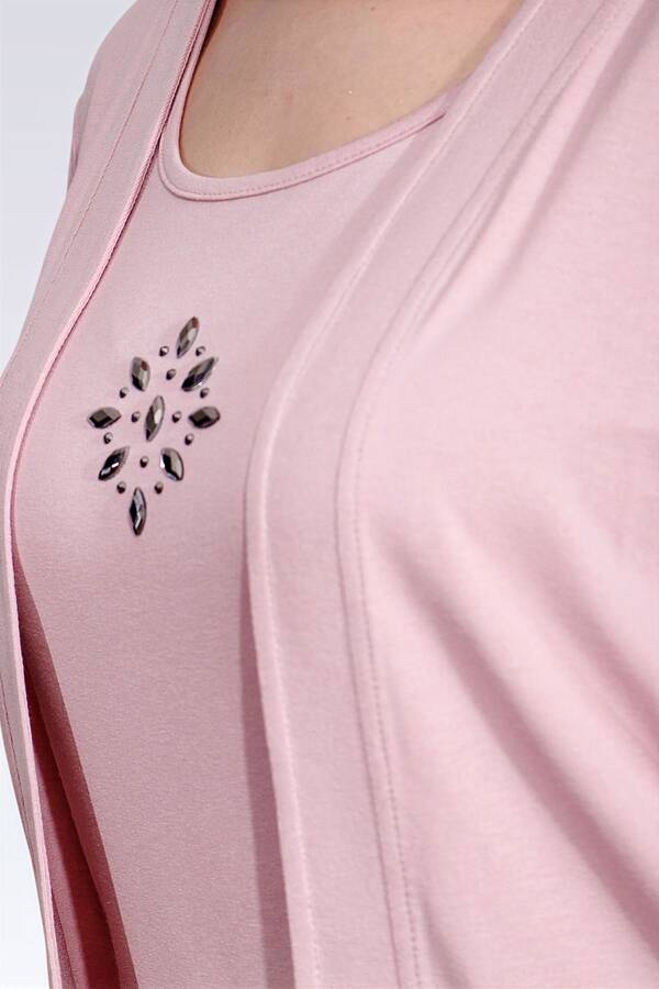 10743 TAŞ DETAYLI ÖRME İKİLİ TAKIM