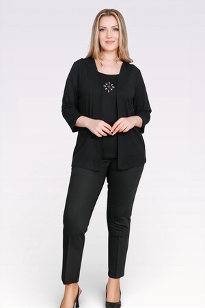 10743 TAŞ DETAYLI ÖRME İKİLİ TAKIM - Thumbnail