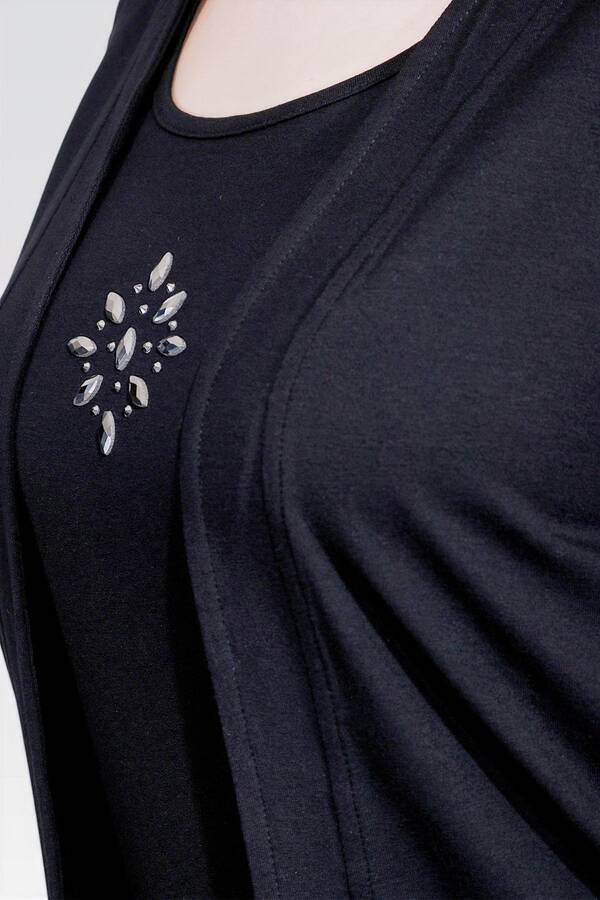 10743 TAŞ DETAYLI ÖRME İKİLİ TAKIM