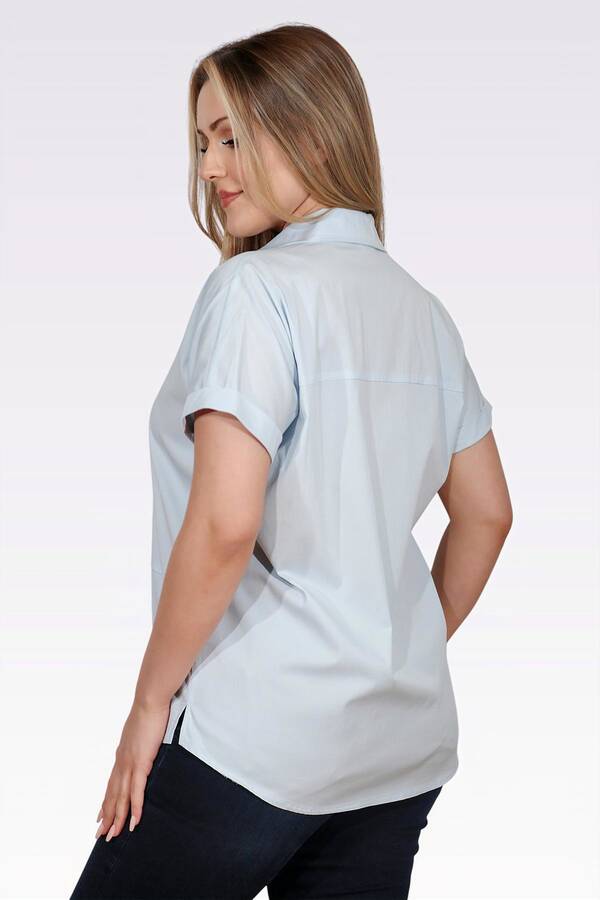 10759 PAMUKLU KUMAŞ RAHAT KESİM GÖMLEK