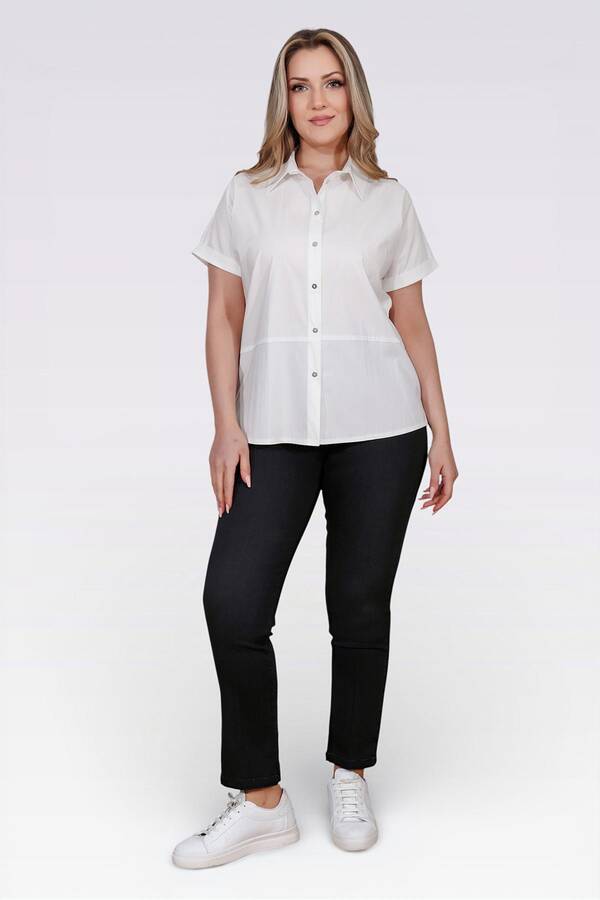 10759 PAMUKLU KUMAŞ RAHAT KESİM GÖMLEK