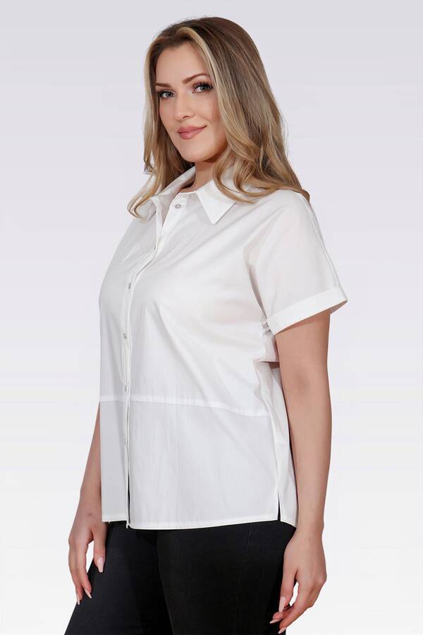 10759 PAMUKLU KUMAŞ RAHAT KESİM GÖMLEK