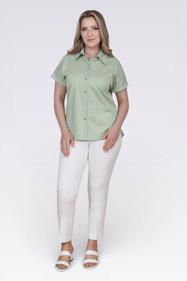 10759 PAMUKLU KUMAŞ RAHAT KESİM GÖMLEK