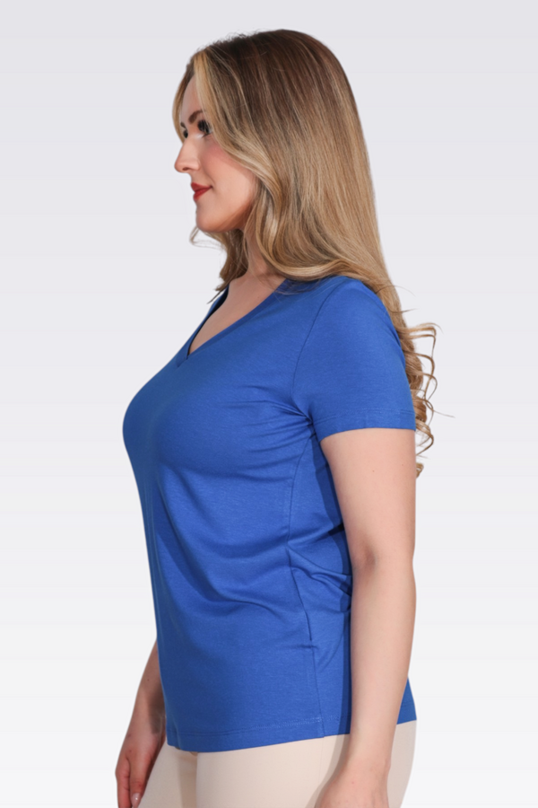 10839 V YAKA KISA KOL TSHİRT