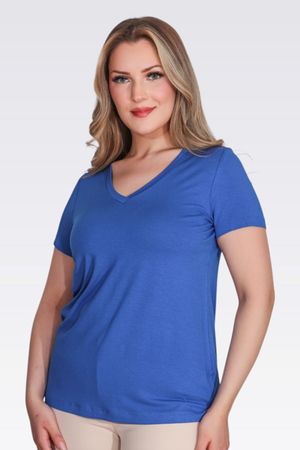 TOLGA SARAÇOĞLU - 10839 V YAKA KISA KOL TSHİRT