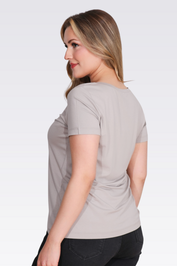 10839 V YAKA KISA KOL TSHİRT