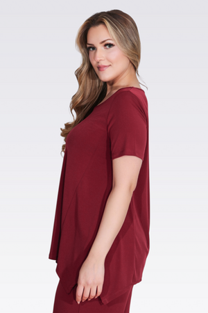 10914 KISA KOL ÖRME TUNİK - Thumbnail