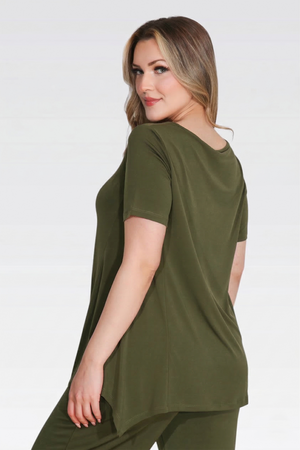 10914 KISA KOL ÖRME TUNİK - Thumbnail