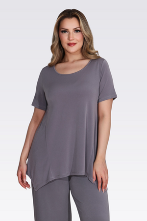 10914 KISA KOL ÖRME TUNİK - Thumbnail