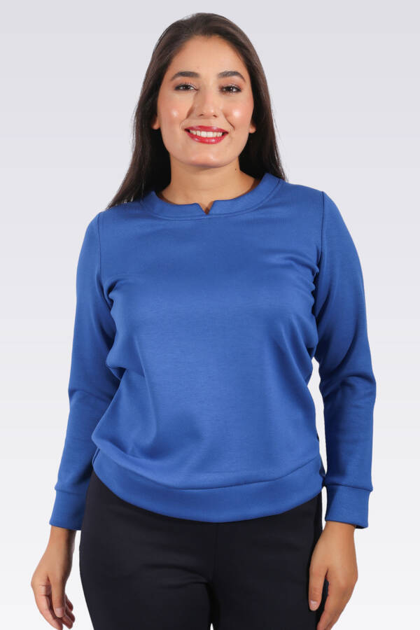 10926 BİSİKLET YAKA UZUN KOL SWEATSHİRT - 1