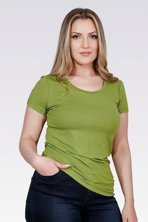 10976 BİSİKLET YAKA KISA KOL TSHİRT - Thumbnail