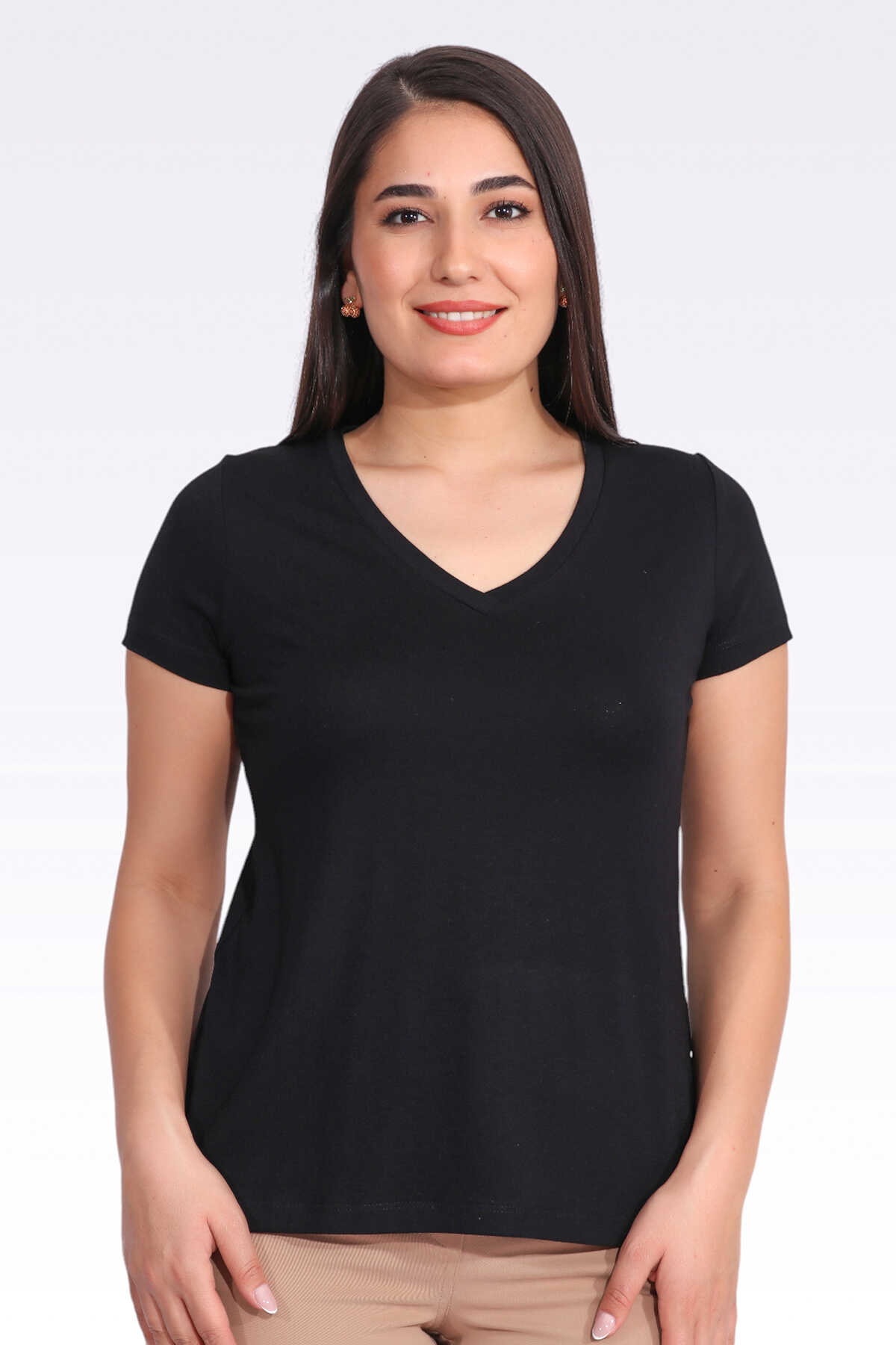 10978 V Yaka Kısa Kol Tshirt