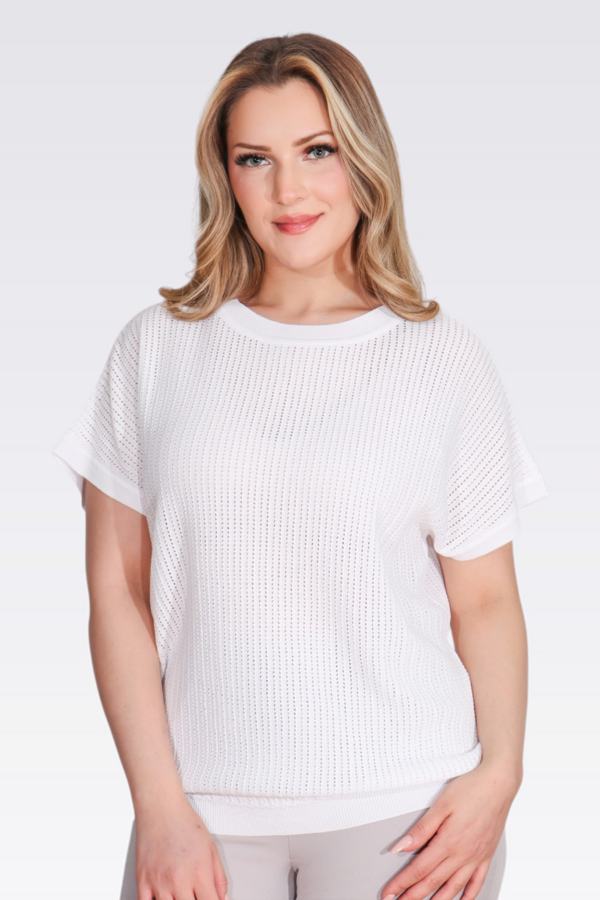 11035 BİSİKLET YAKA DÜŞÜK KOL RAHAT KESİM TRİKO