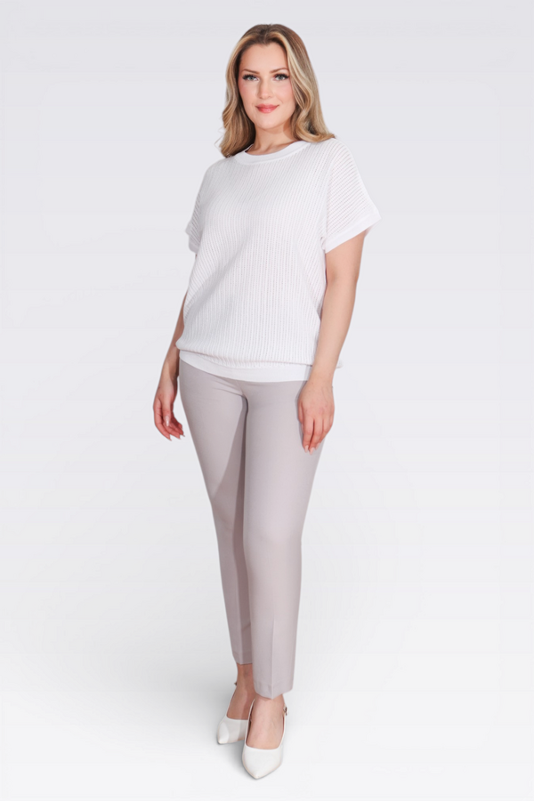 11035 BİSİKLET YAKA DÜŞÜK KOL RAHAT KESİM TRİKO