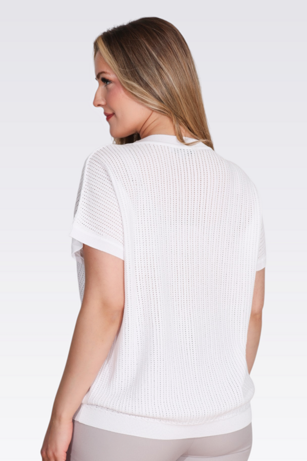 11035 BİSİKLET YAKA DÜŞÜK KOL RAHAT KESİM TRİKO