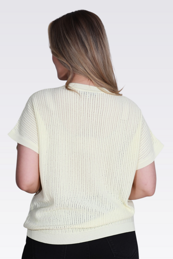 11035 BİSİKLET YAKA DÜŞÜK KOL RAHAT KESİM TRİKO