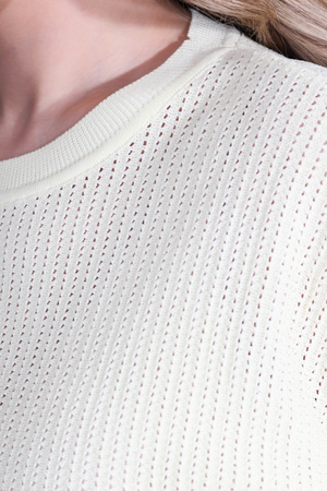 11035 BİSİKLET YAKA DÜŞÜK KOL RAHAT KESİM TRİKO - Thumbnail