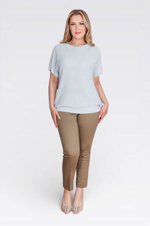 11035 BİSİKLET YAKA DÜŞÜK KOL RAHAT KESİM TRİKO - Thumbnail