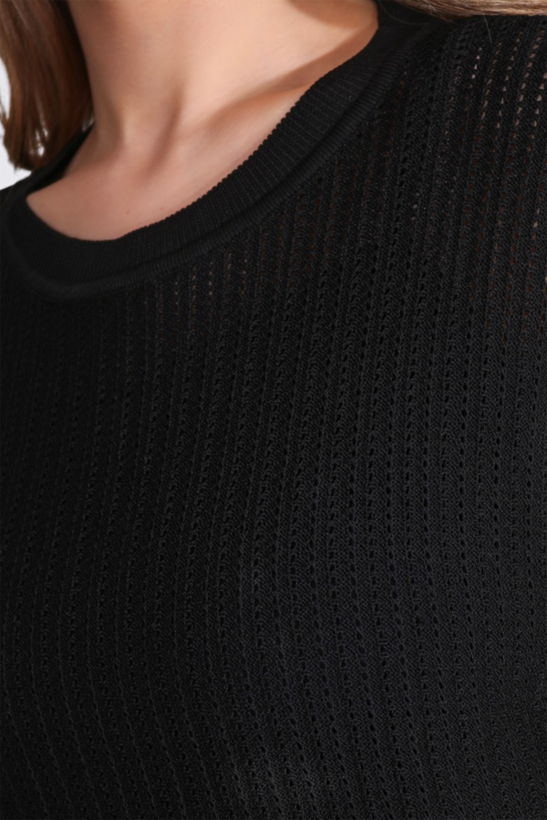 11035 BİSİKLET YAKA DÜŞÜK KOL RAHAT KESİM TRİKO