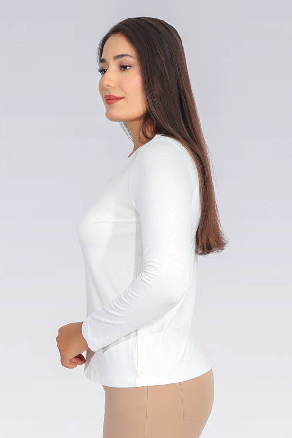 11105 V YAKA UZUN KOL TSHİRT - 4