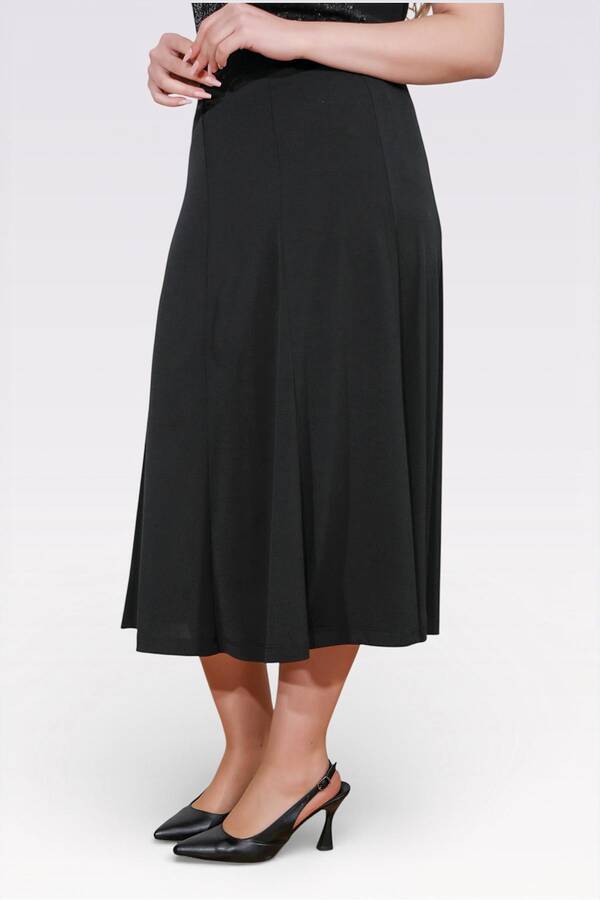 20005 BELİ LASTİKLİ MAXİ BOY ÖRME ETEK