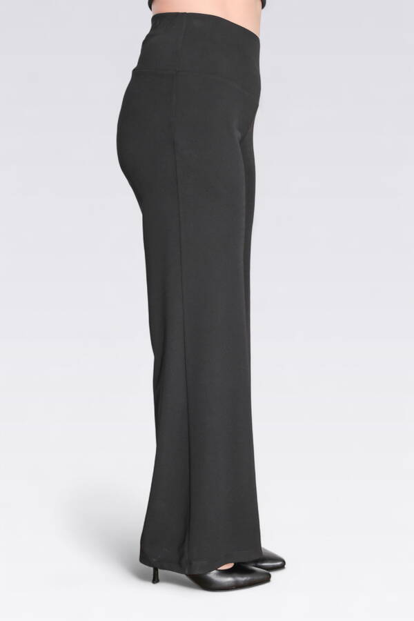30033 BELİ LASTİKLİ GENİŞ PAÇA ÖRME PANTOLON