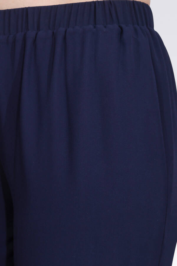 30094 BELİ LASTİKLİ BORU PAÇA ASTARLI ŞİFON PANTOLON