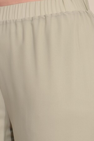30094 BELİ LASTİKLİ BORU PAÇA ASTARLI ŞİFON PANTOLON - Thumbnail