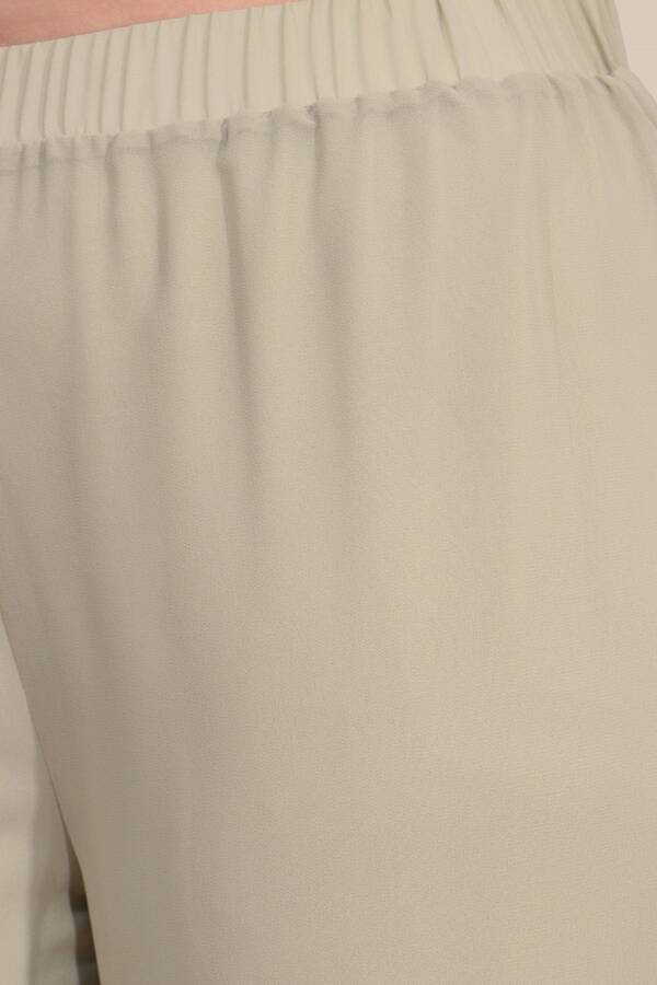 30094 BELİ LASTİKLİ BORU PAÇA ASTARLI ŞİFON PANTOLON