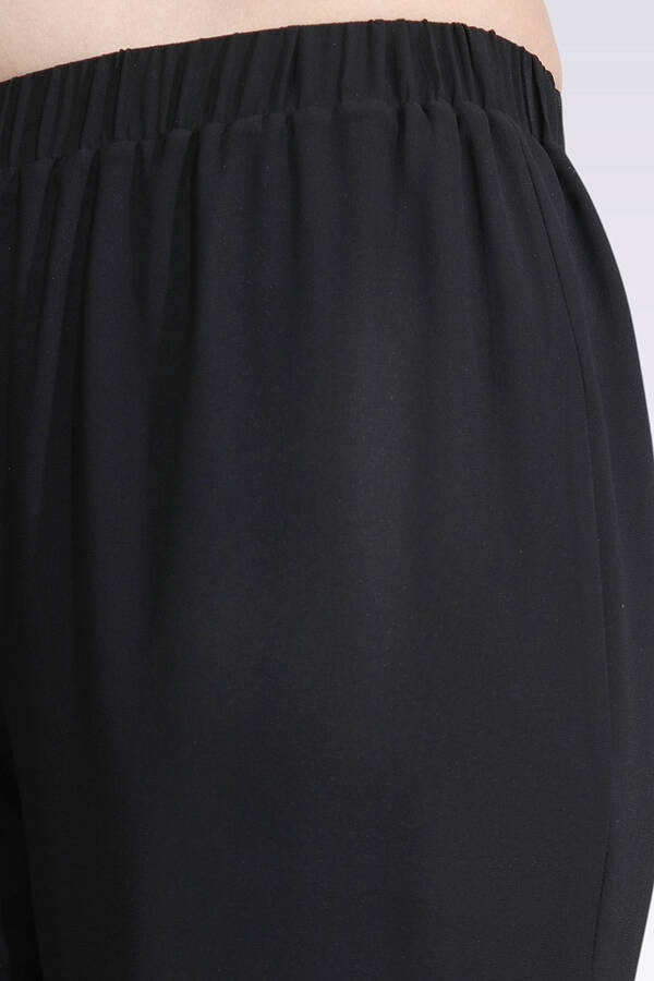 30094 BELİ LASTİKLİ BORU PAÇA ASTARLI ŞİFON PANTOLON