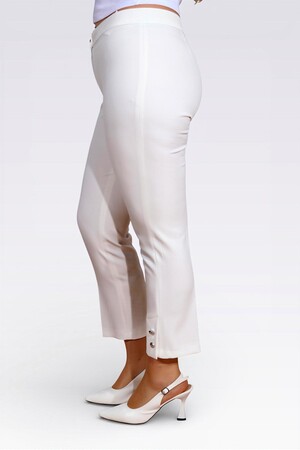 30106 ŞIK DÜĞME DETAYLI BİLEK BOY PANTOLON - Thumbnail