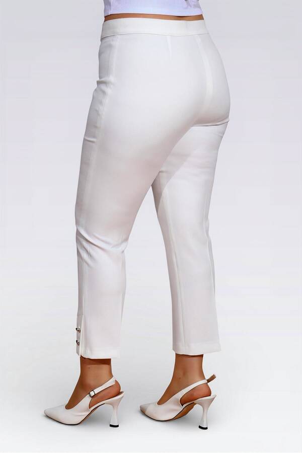 30106 ŞIK DÜĞME DETAYLI BİLEK BOY PANTOLON